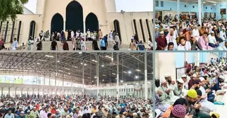 জুমাতুল বিদা: বৃষ্টি উপেক্ষা করে বায়তুল মোকাররমে মুসল্লিদের ঢল